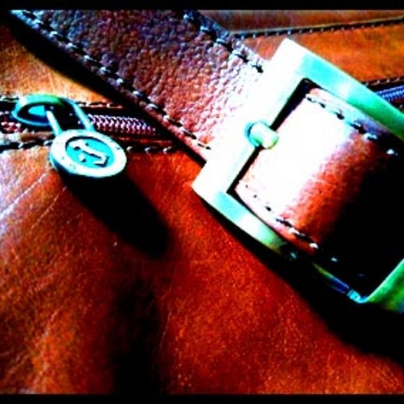 New Italian Leather Messenger Bag